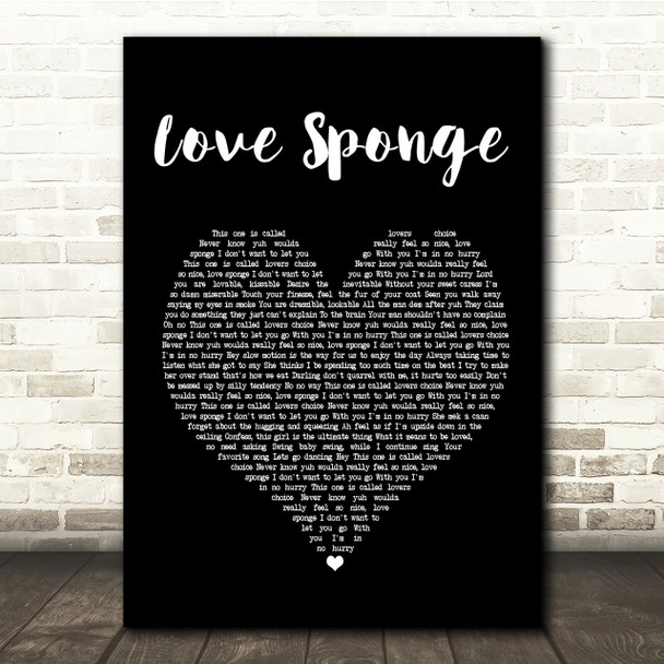 Buju Banton Love Sponge Black Heart Song Lyric Quote Print