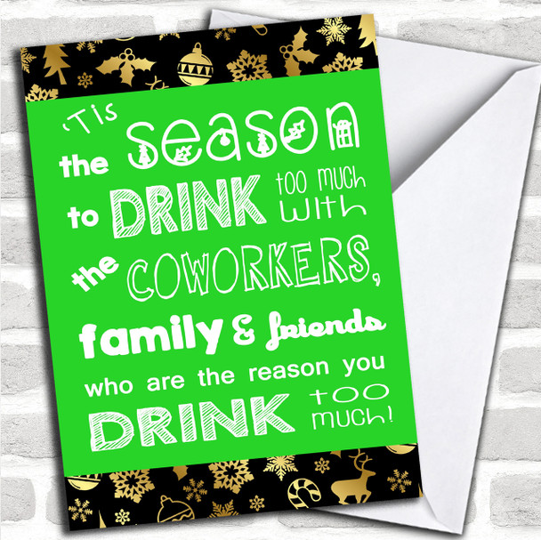 Reason You Drink Funny Personalized Christmas Card