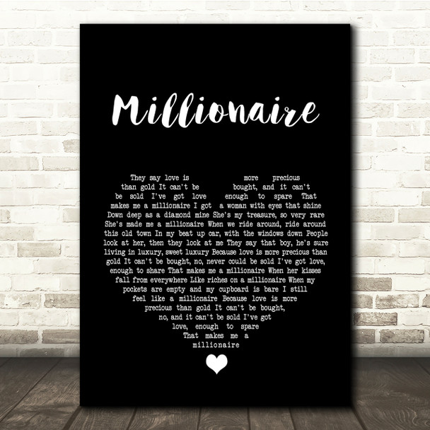 Chris Stapleton Millionaire Black Heart Song Lyric Quote Print