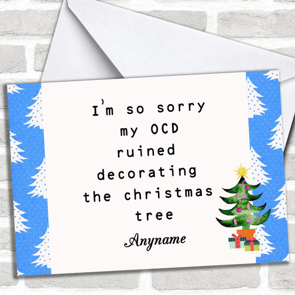 Ocd Funny Personalized Christmas Card