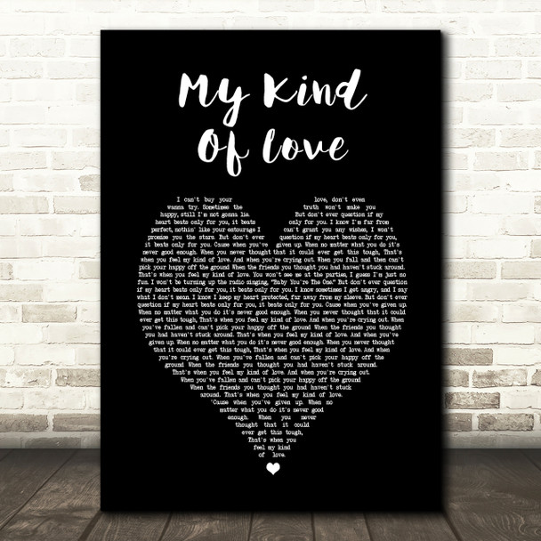 Emeli Sandé My Kind Of Love Black Heart Song Lyric Quote Print