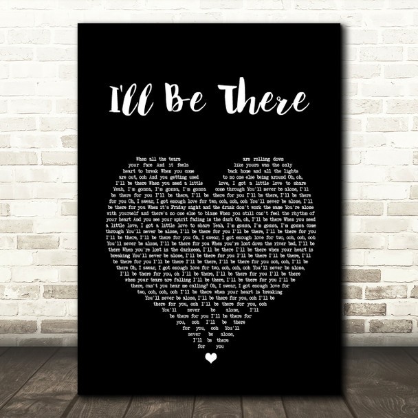 Jess Glynne I'll Be There Black Heart Song Lyric Quote Print