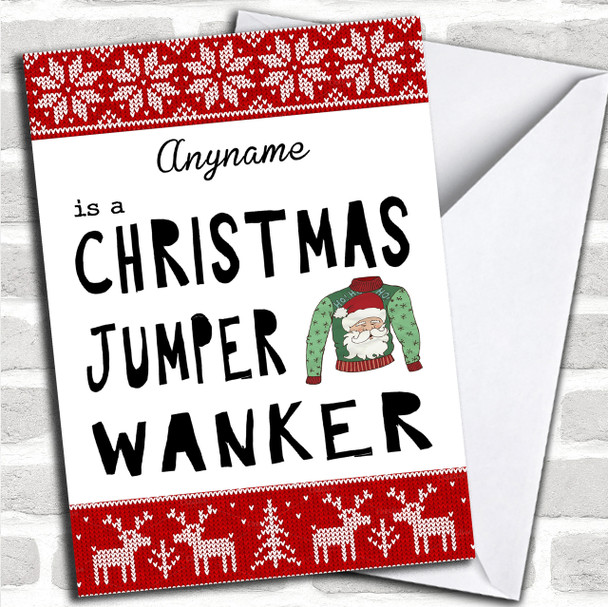 Funny Xmas Ugly Jumper Personalized Christmas Card