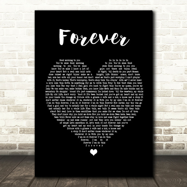Lecrae Forever Black Heart Song Lyric Quote Print
