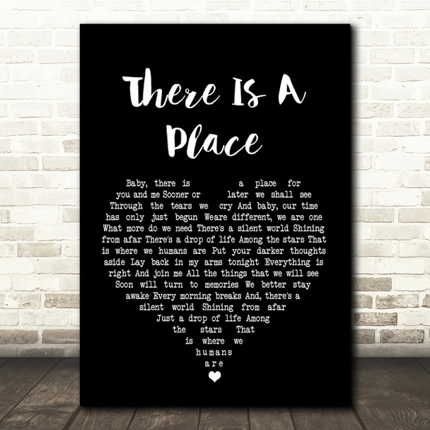 Morten Harket There Is A Place Black Heart Song Lyric Quote Print