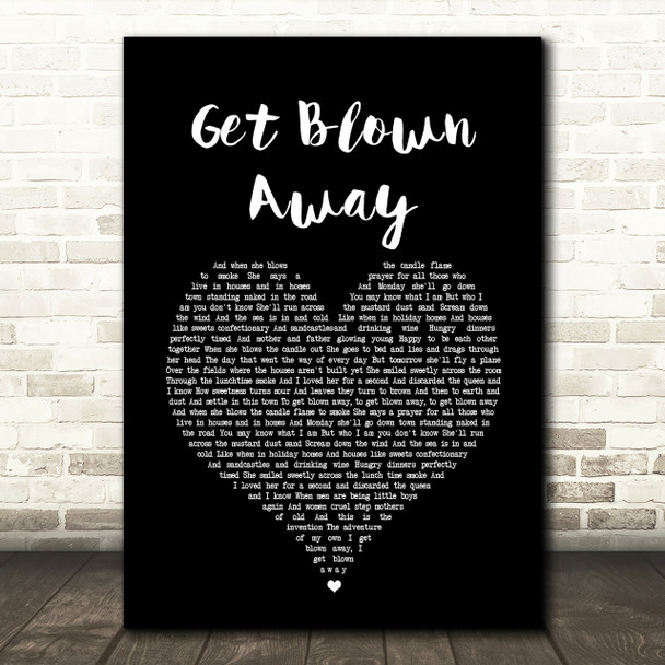 Ocean Colour Scene Get Blown Away Black Heart Song Lyric Quote Print