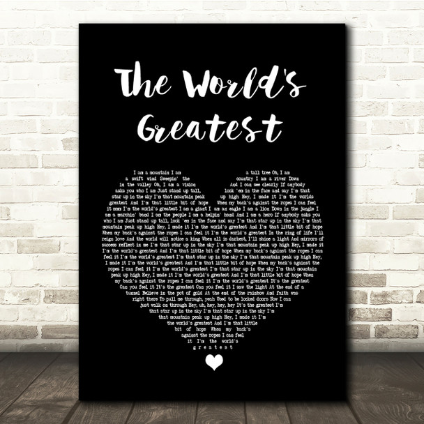 R Kelly The World's Greatest Black Heart Song Lyric Quote Print