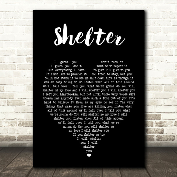 Ray LaMontagne Shelter Black Heart Song Lyric Quote Print