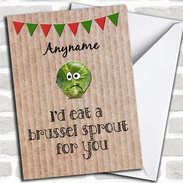 Funny Id Eat A Sprout Personalized Christmas Card