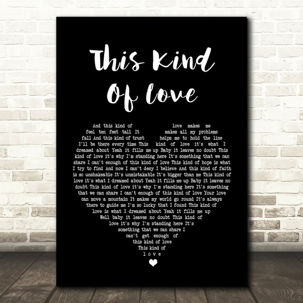 Sister Hazel This Kind Of Love Black Heart Song Lyric Quote Print