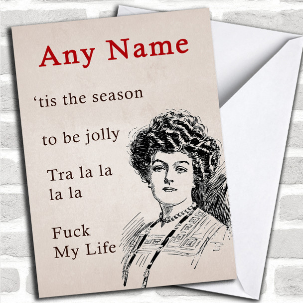 Funny Fml Personalized Christmas Card