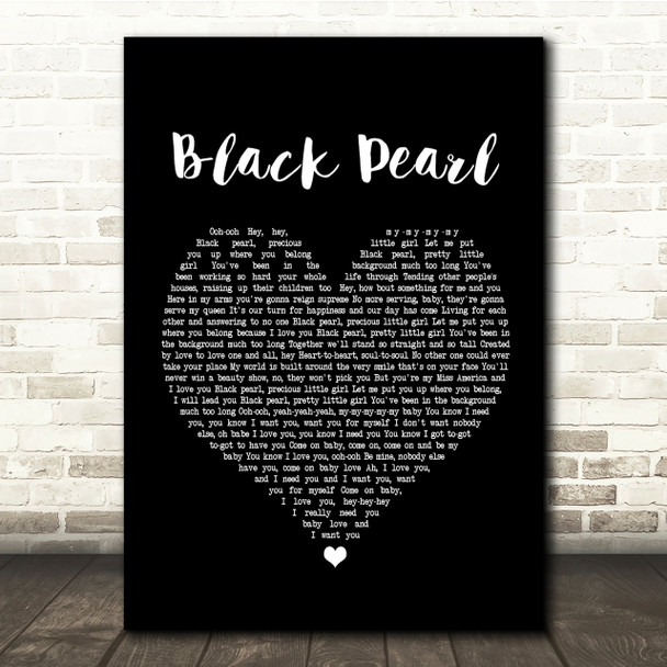 Sonny Charles & The Checkmates Black Pearl Black Heart Song Lyric Quote Print