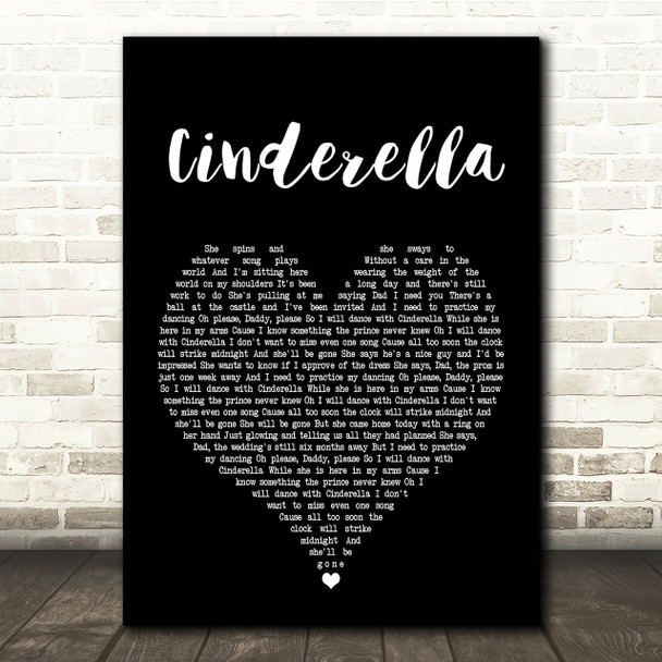 Steven Curtis Chapman Cinderella Black Heart Song Lyric Quote Print