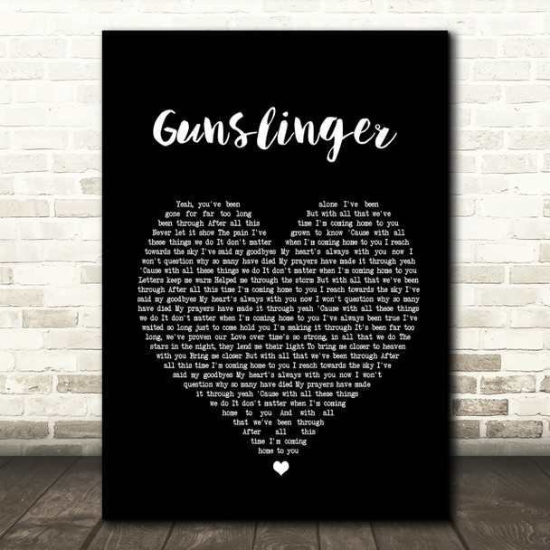 Avenged Sevenfold Gunslinger Black Heart Song Lyric Quote Print