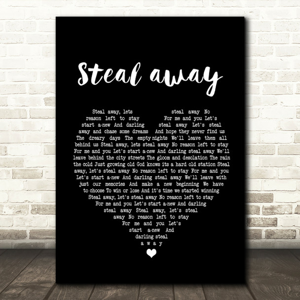 The Fureys Steal away Black Heart Song Lyric Quote Print