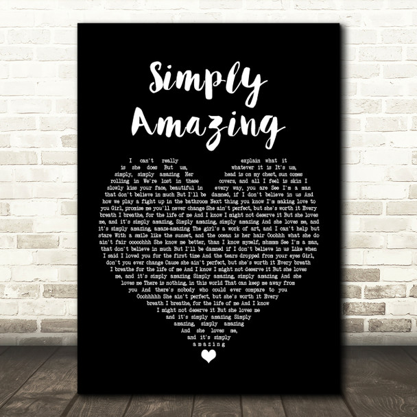 Trey Songz Simply Amazing Black Heart Song Lyric Quote Print