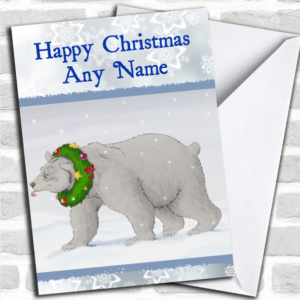 Xmas Bears Christmas Card Personalized
