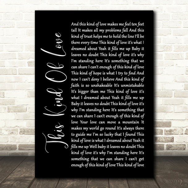 Sister Hazel This Kind Of Love Black Script Song Lyric Quote Print