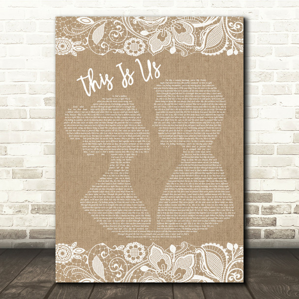 Keyshia Cole This Is Us Burlap & Lace Song Lyric Quote Print