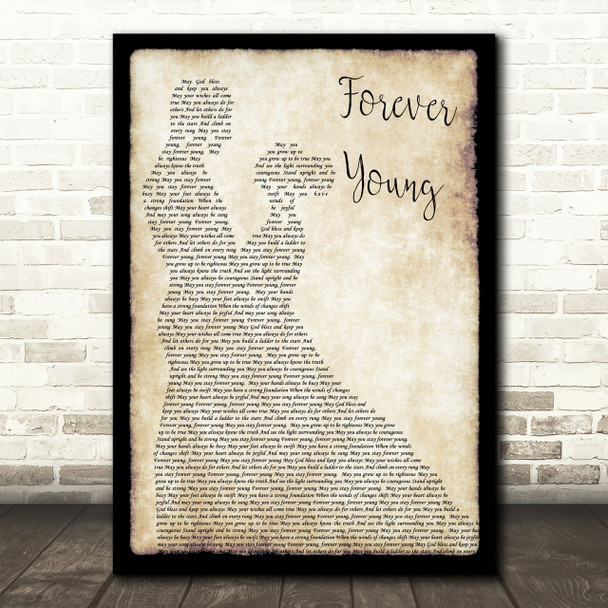 Bob Dylan Forever Young Song Lyric Man Lady Dancing Quote Print