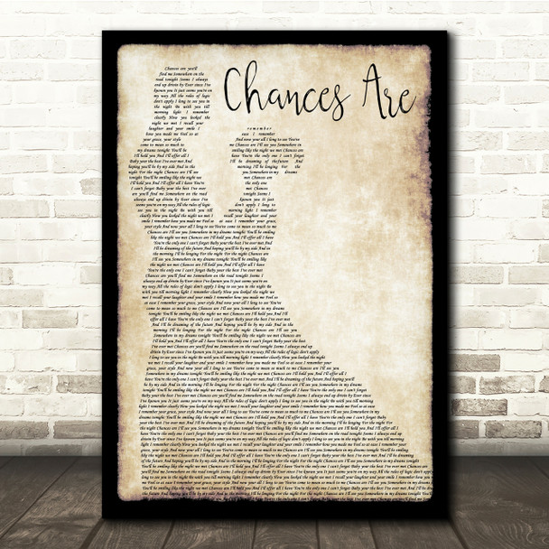 Bob Seger Chances Are Man Lady Dancing Song Lyric Quote Print