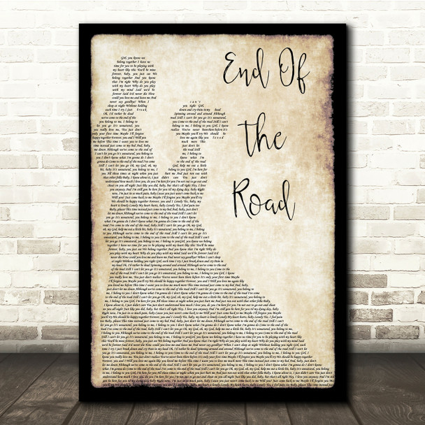 Boyz II Men End Of The Road Man Lady Dancing Song Lyric Quote Print
