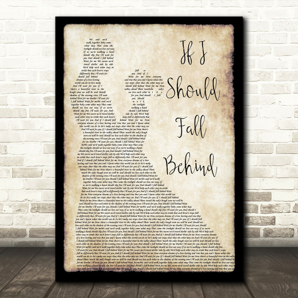 Bruce Springsteen If I Should Fall Behind Song Lyric Man Lady Dancing Print