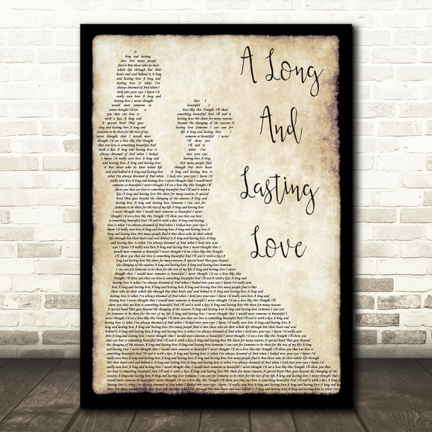 Crystal Gayle A Long And Lasting Love Song Lyric Man Lady Dancing Quote Print