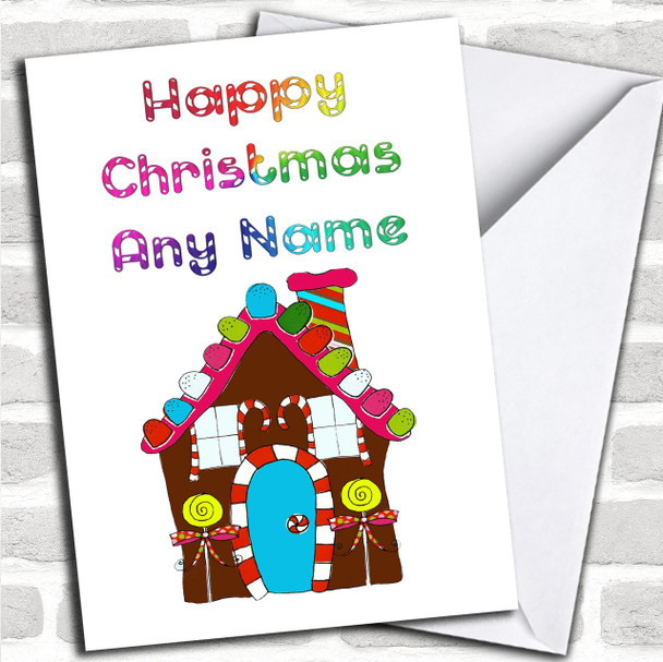 Candy Sweet House Personalized Christmas Card