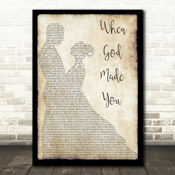 Newsong When God Made You Man Lady Dancing Song Lyric Quote Print