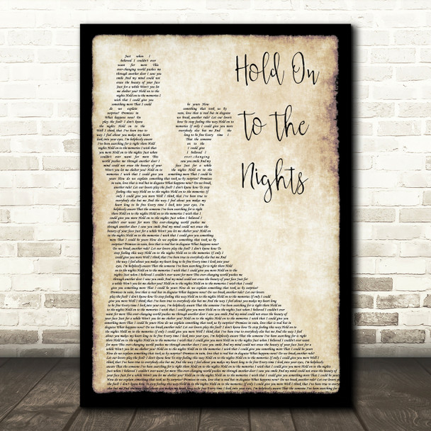 Richard Marx Hold On To The Nights Song Lyric Man Lady Dancing Quote Print