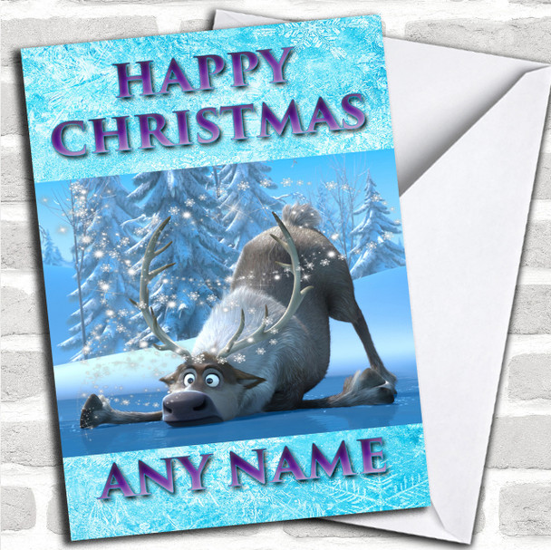Frozen Sven Christmas Card Personalized
