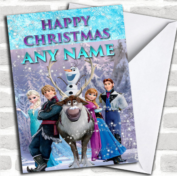 Frozen Characters Christmas Card Personalized
