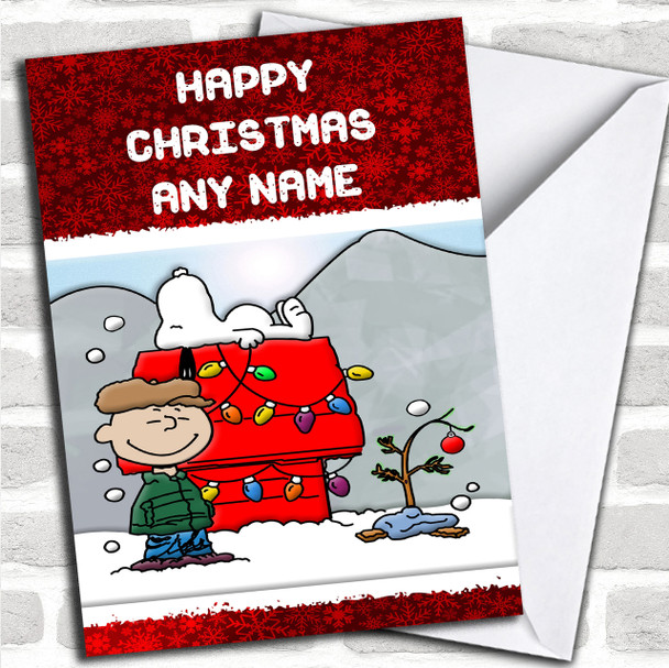 Snoopy Christmas Card Personalized