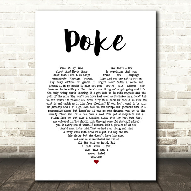 Frightened Rabbit Poke Heart Song Lyric Quote Print