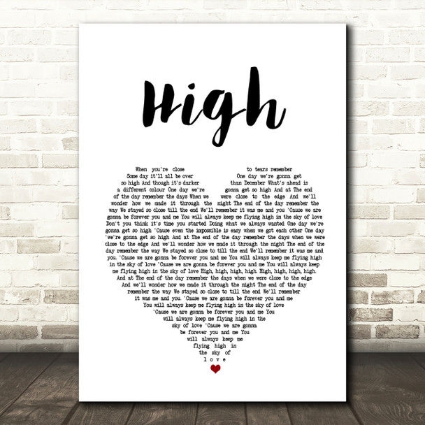 Lighthouse Family High Heart Song Lyric Quote Print