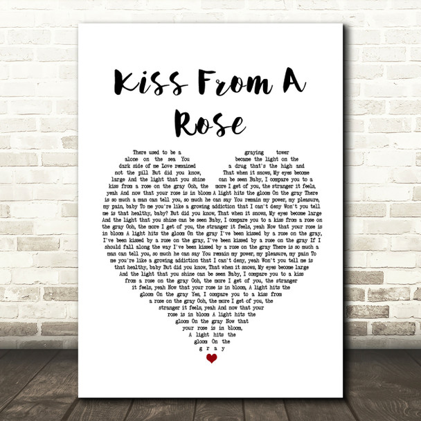 Seal Kiss From A Rose Heart Song Lyric Quote Print