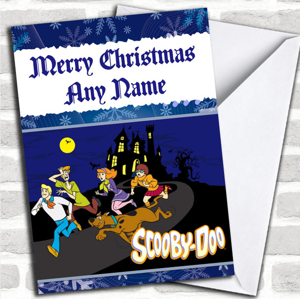 Scooby Doo Blue Personalized Christmas Card