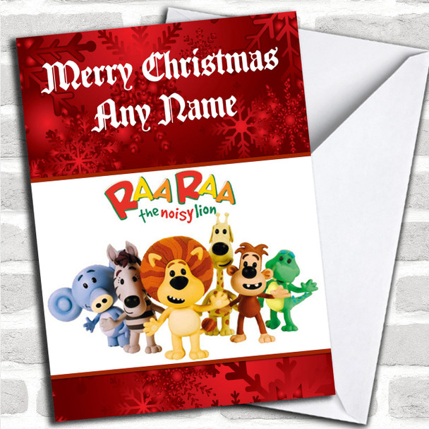 Rara The Noisy Lion Personalized Christmas Card