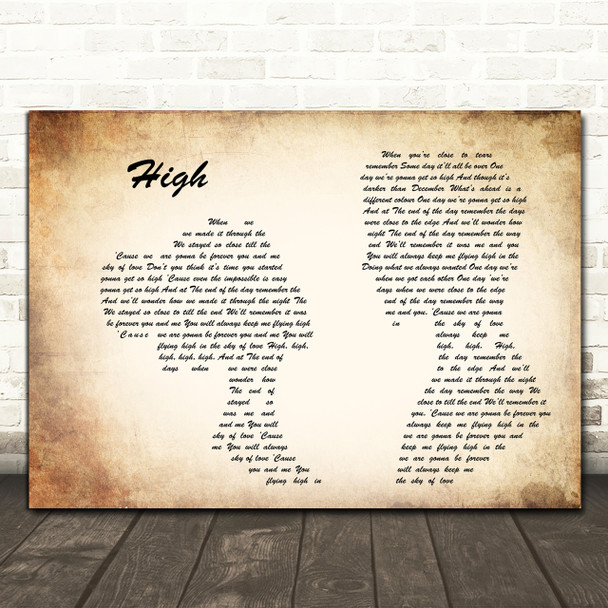Lighthouse Family High Man Lady Couple Song Lyric Quote Print