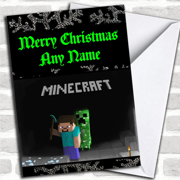 Minecraft Personalized Christmas Card