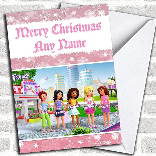 Lego Friends Personalized Christmas Card