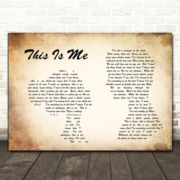 The Greatest Showman This Is Me Man Lady Couple Song Lyric Quote Print