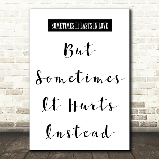 Adele Someone Like You Lasts In Love Song Lyric Quote Print