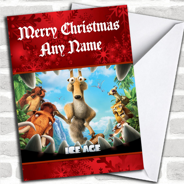 Ice Age Personalized Christmas Card