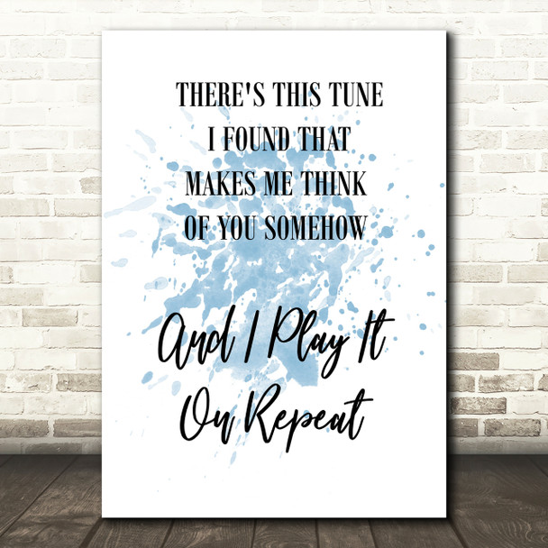 Blue Do I Wanna Know Arctic Monkeys Black White Song Lyric Quote Print