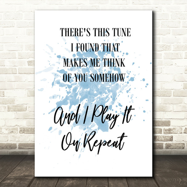 Blue Do I Wanna Know Arctic Monkeys White Black Song Lyric Quote Print