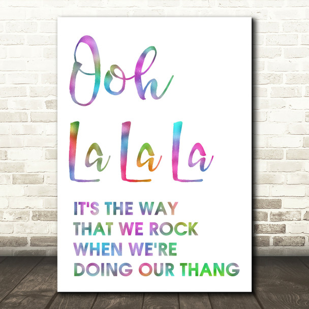 Rainbow The Fugees Ooh La La La Song Lyric Quote Print