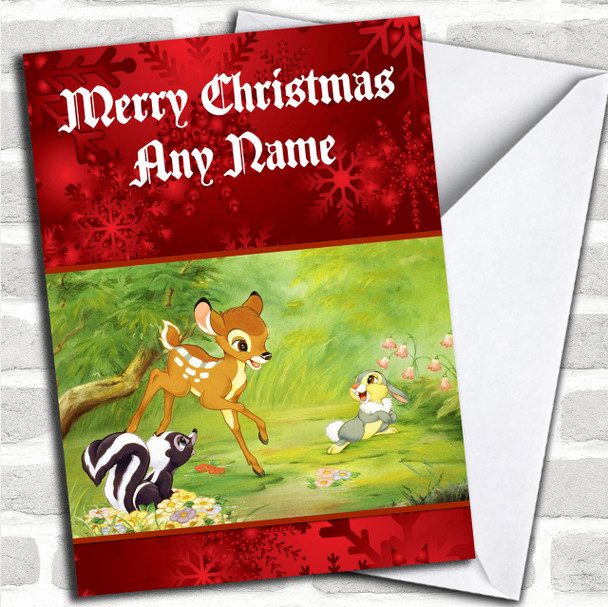 Bambi Personalized Christmas Card