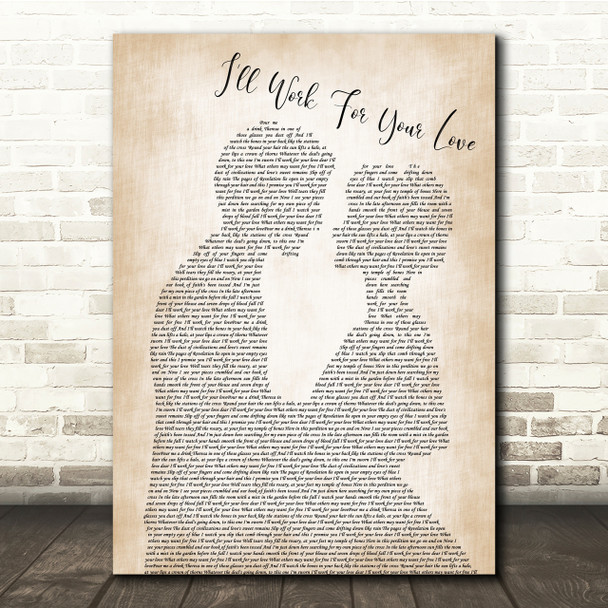 Bruce Springsteen I'll Work For Your Love Man Lady Bride Groom Song Lyric Print